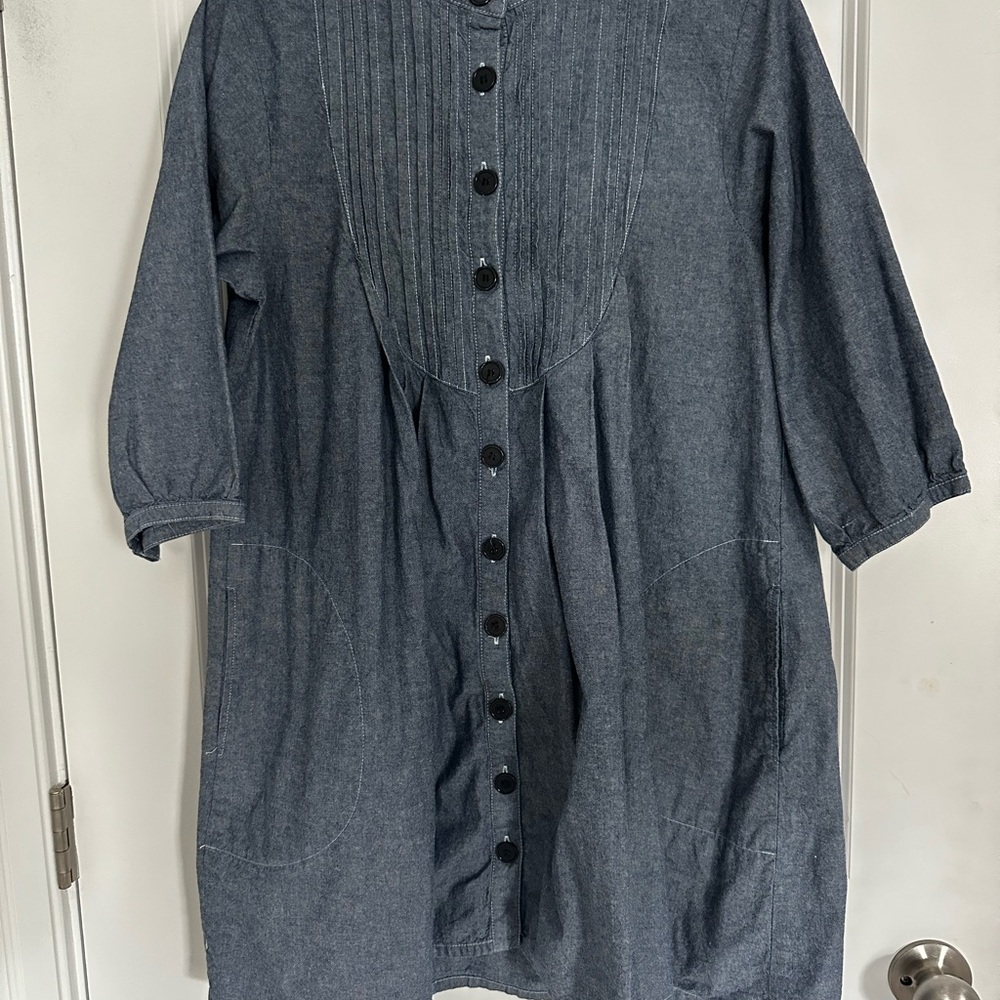 Pageboy-Blue Button-Up Dress/Jacket-Large